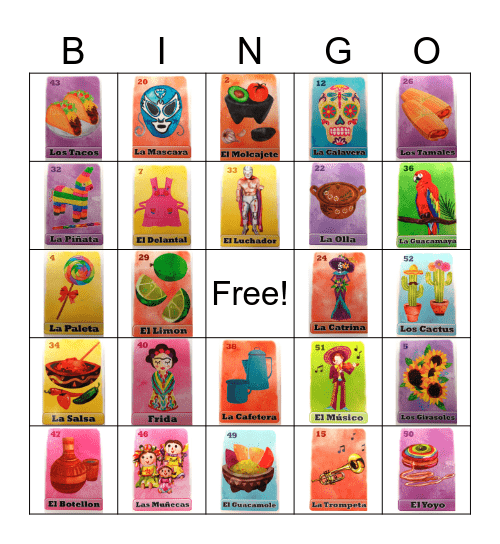 Loteria Bingo Card