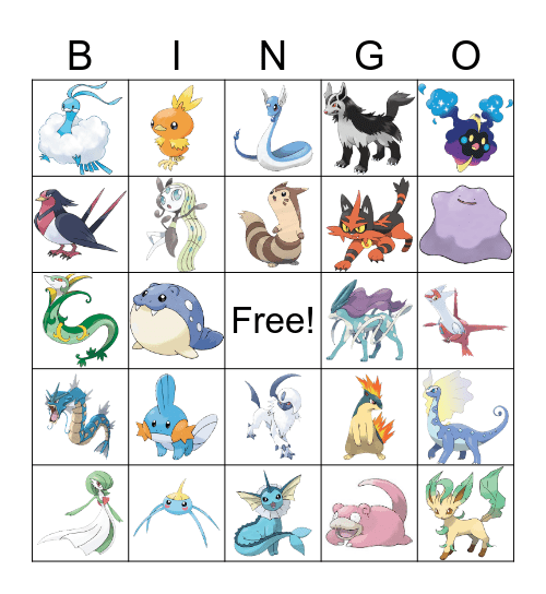 Pokemon Bingo Card