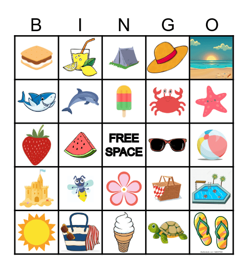 SUMMER BINGO Card