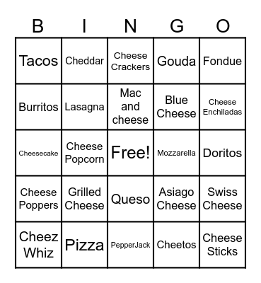 Happy National Grilled Cheese Day! Bingo Card