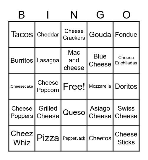 Happy National Grilled Cheese Day! Bingo Card