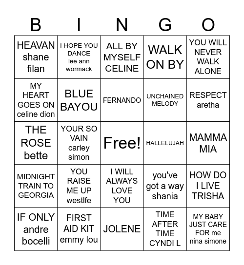 MOTHER Bingo Card