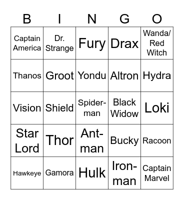 Inf Craft 12 Bingo Card