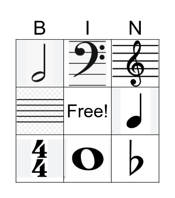 Bingo Musical Bingo Card