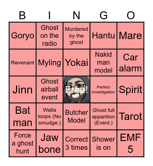 Phasmo Bingo! Bingo Card