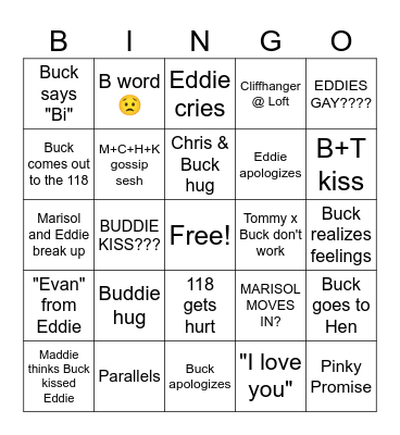 S7 EP5 BINGO Card