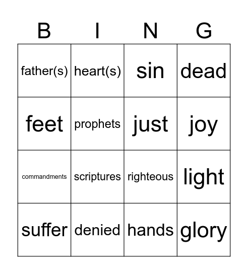 3rd Sunday of Easter year B Bingo Card