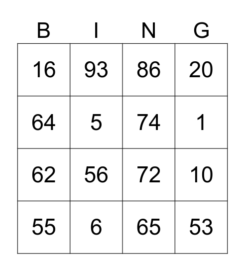 Routine (+ adverbs) Bingo Card