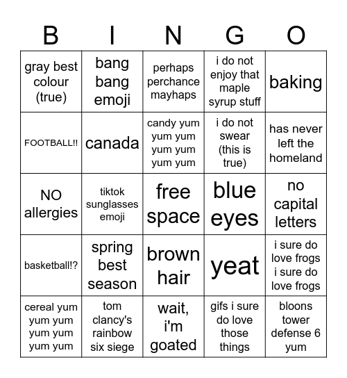 cheeshy bingo v4 Bingo Card