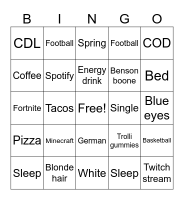 Canmans bingo Card