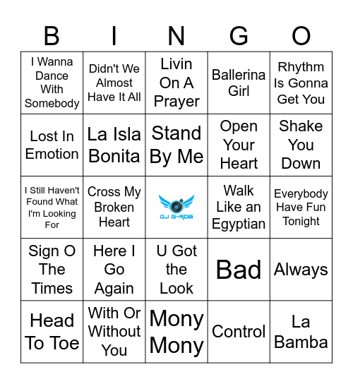 Class Of 87 Bingo Card