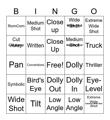 Media and Information Languages Genre, Codes and Conventions Bingo Card