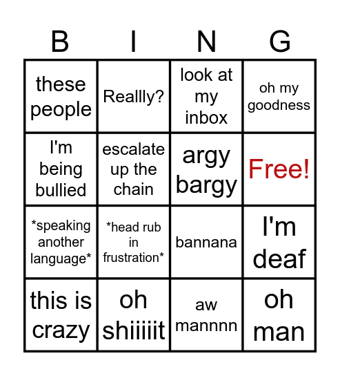 Marcelo phrases Bingo Card