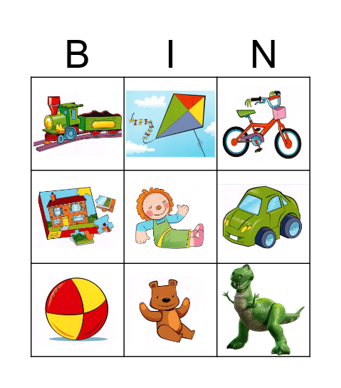 Toys Bingo Card