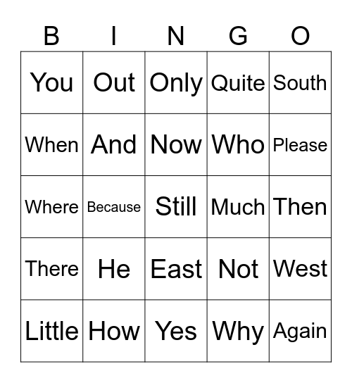 BVPAP Bingo Card