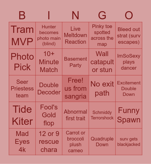 COA7 BINGO Card