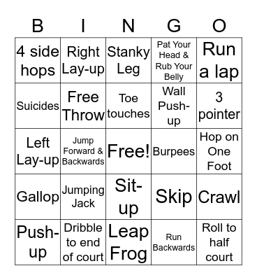 Haylee's Bingo Card