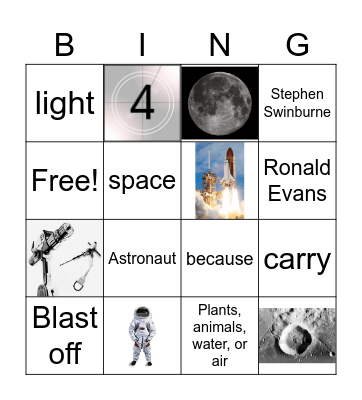 Lesson 16 Bingo Card