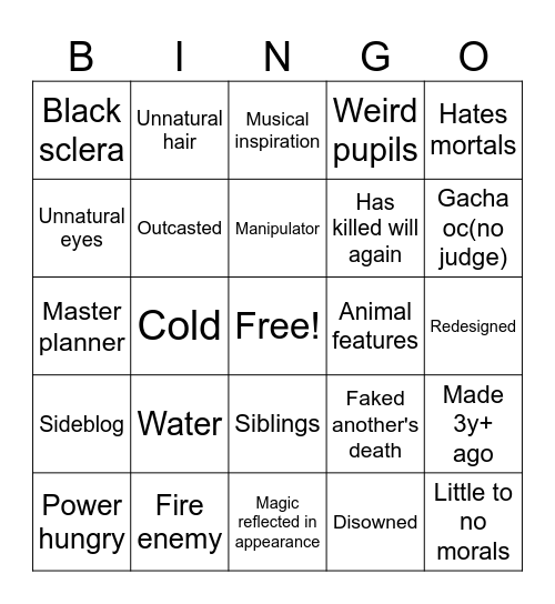 Storming Water Bingo Card