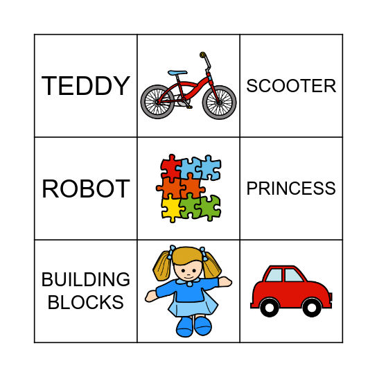 TOYS Bingo Card