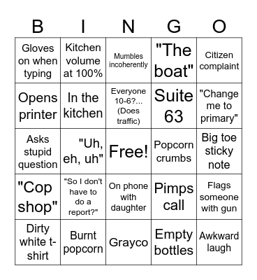 Keyock-ism Bingo! Bingo Card