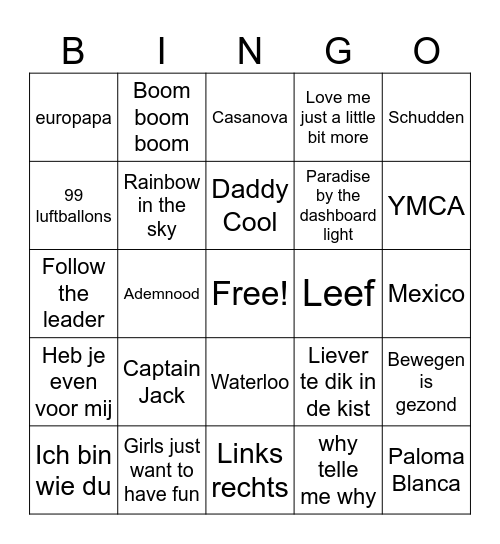 DUBOS LADY'S night 2024 Bingo Card