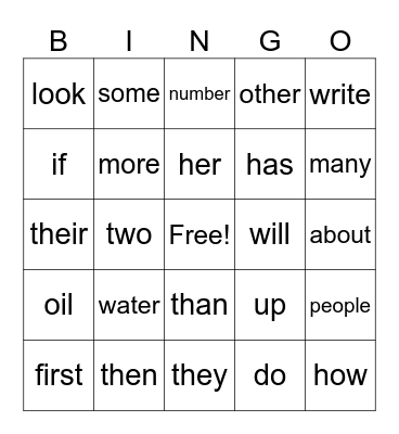 Bingo Card