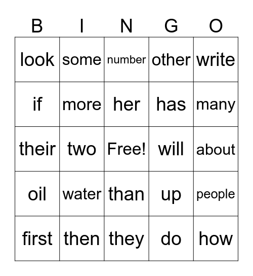 Bingo Card