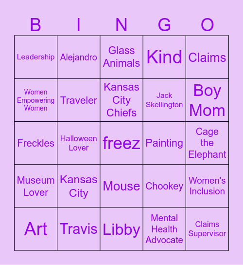 Libby Youmans Bingo Card