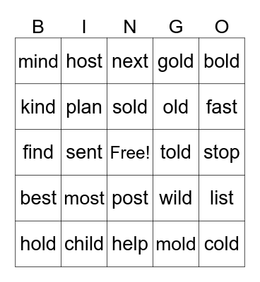Closed Exception Bingo Card