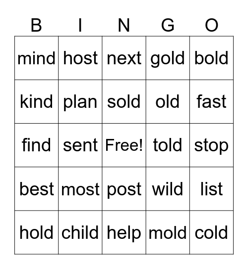 Closed Exception Bingo Card