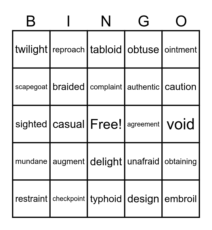 Predictable Vowel Team Multisyllable Bingo Card