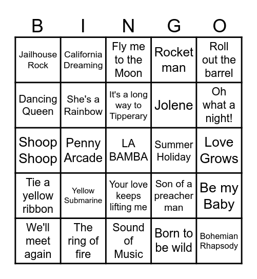 BINGO Card