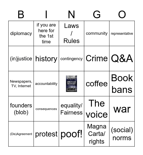 HMASDC Bingo 4/12/2024 Bingo Card