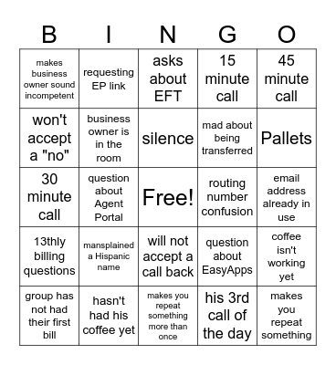 Christian Santana Call Bingo Card
