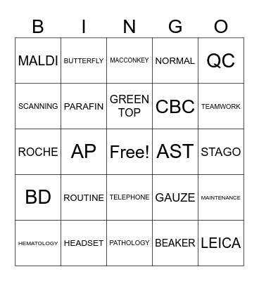 LABORATORY WEEK 2024 Bingo Card
