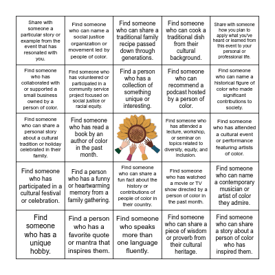 REC Connect BINGO Card