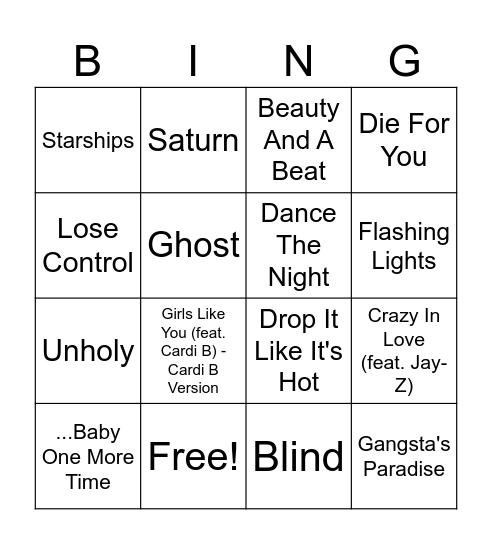 Taylor and Waylon Bingo Card