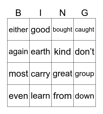 SIPPS REVIEW Bingo Card
