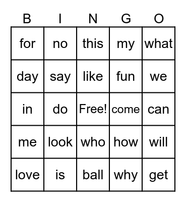 Bingo Card