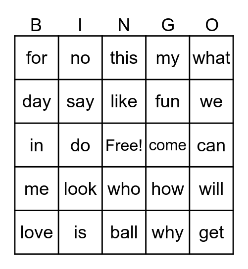 Bingo Card