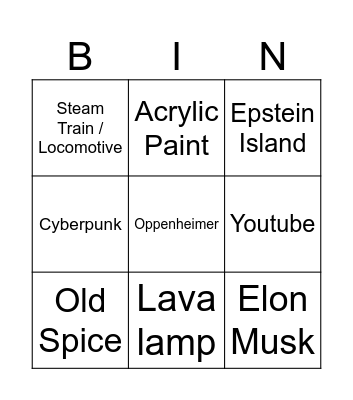 Infinite craft friends Bingo Card