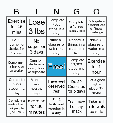 BLC Part 2 Bingo Challenge Bingo Card