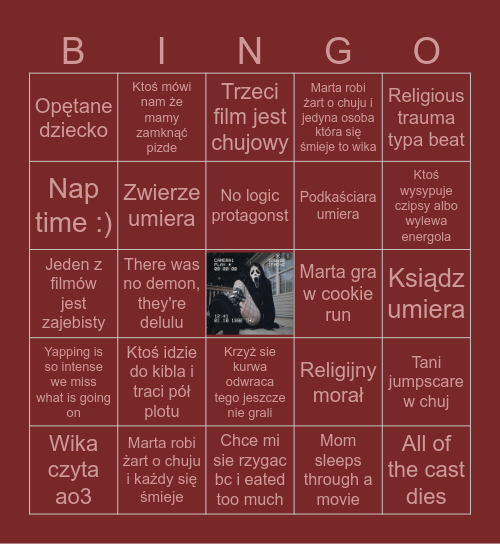 BOO Bingo Card