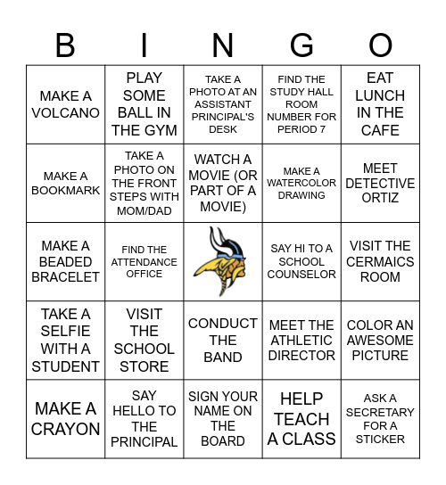 VIKING - FOR - A - DAY Bingo Card