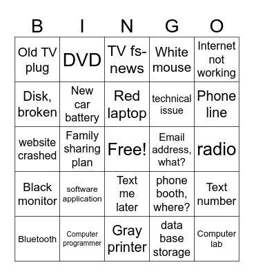 ASL Vocabulary Review Bingo Card