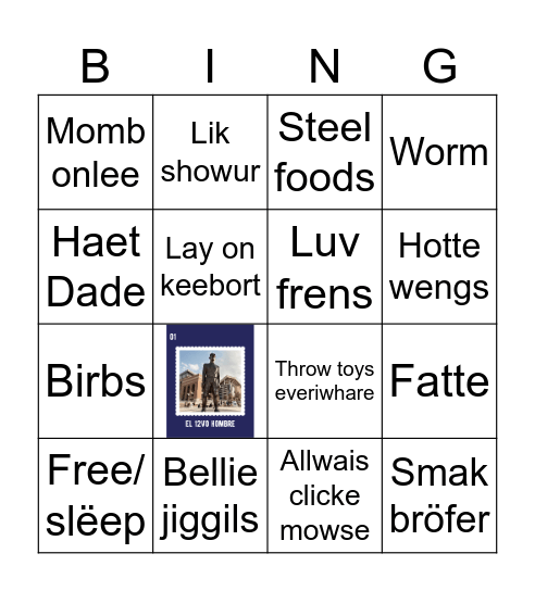 Viloot Binger Bingo Card