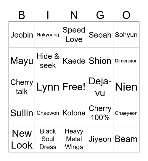triples Bingo Card