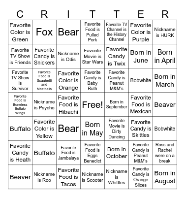 Fall Woodbadge Bingo Card