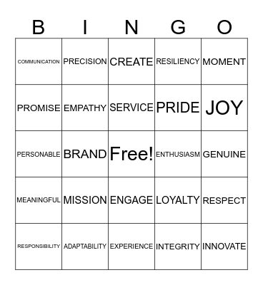 Moment Maker Bingo! Bingo Card